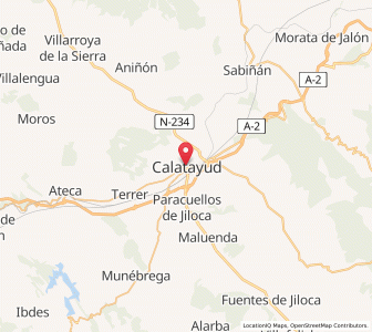 Map of Calatayud, Aragon