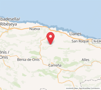 Map of Caldueño, Asturias