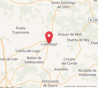Map of Caleruega, Castille and León