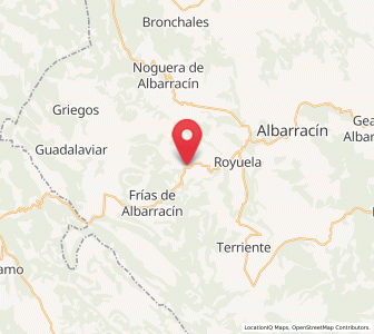 Map of Calomarde, Aragon
