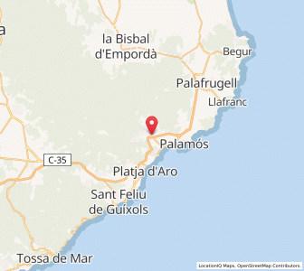 Map of Calonge, Catalonia