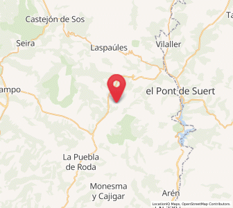 Map of Calvera, Aragon