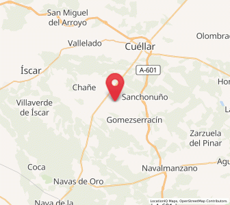 Map of Campo de Cuéllar, Castille and León