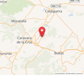 Map of Cañada de Canara, Murcia