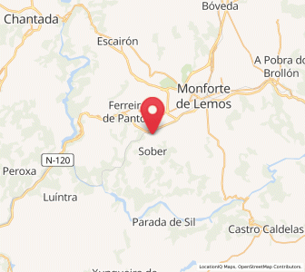 Map of Canaval, Galicia