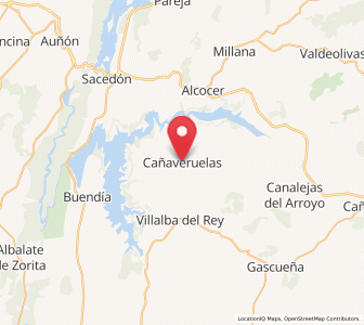 Map of Cañaveruelas, Castille-La Mancha