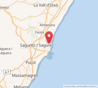 Map of Canet d'En Berenguer, Valencia