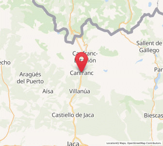 Map of Canfranc, Aragon