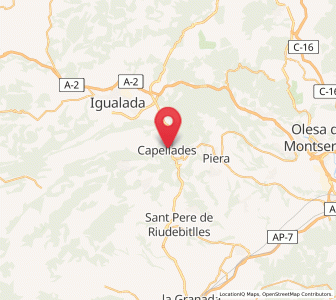 Map of Capellades, Catalonia