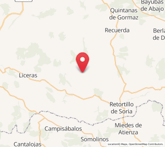 Map of Caracena, Castille and León