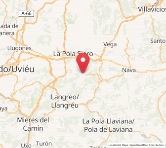 Map of Carbayín, Asturias
