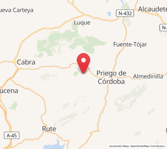Map of Carcabuey, Andalusia