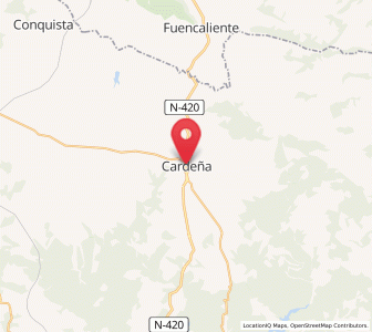 Map of Cardeña, Andalusia