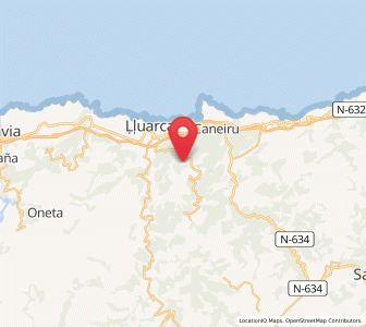 Map of Carlangas, Asturias