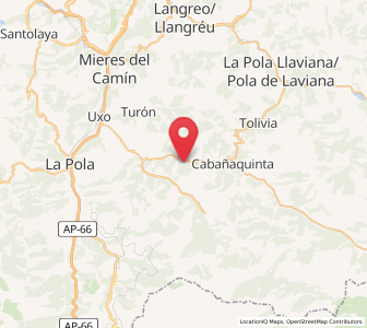 Map of Carrocera, Asturias
