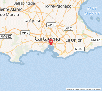 Map of Carthagène, Murcia