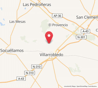 Map of Casa Madres, Castille-La Mancha