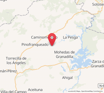 Map of Casar de Palomero, Extremadura