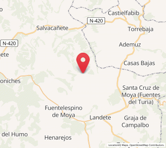 Map of Casas de Garcimolina, Castille-La Mancha