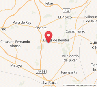 Map of Casas de Guijarro, Castille-La Mancha