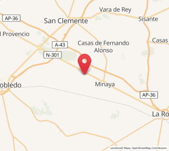 Map of Casas de Roldán, Castille-La Mancha