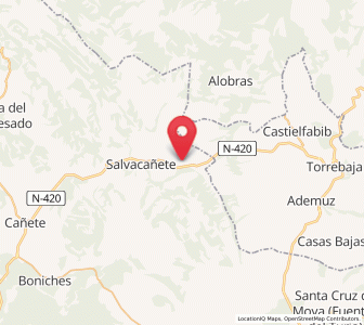 Map of Casas Nuevas, Castille-La Mancha