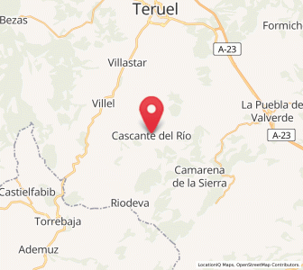 Map of Cascante del Río, Aragon