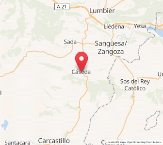 Map of Cáseda, Navarre