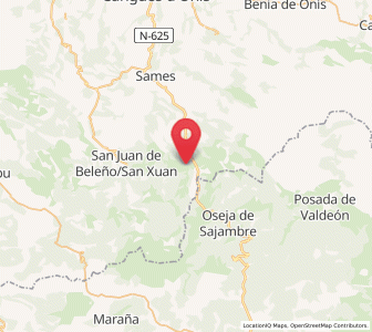 Map of Casielles, Asturias