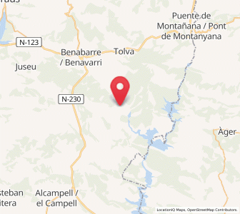 Map of Casserres del Castell, Aragon