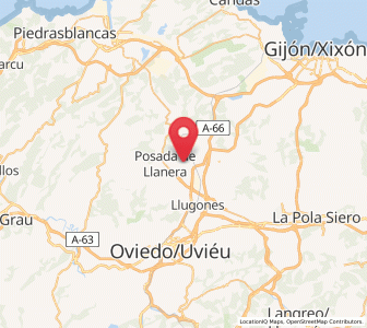 Map of Castañera, Asturias