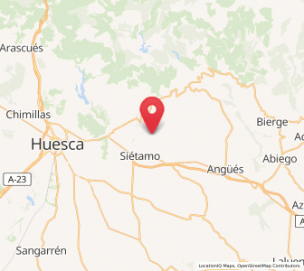 Map of Castejón de Arbaniés, Aragon