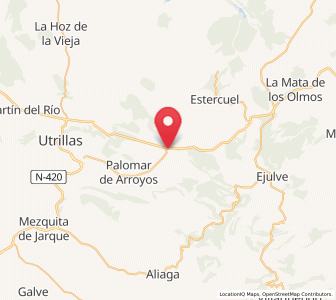 Map of Castel de Cabra, Aragon