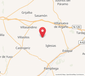 Map of Castellanos de Castro, Castille and León