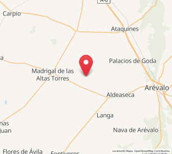 Map of Castellanos de Zapardiel, Castille and León