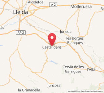 Map of Castelldans, Catalonia