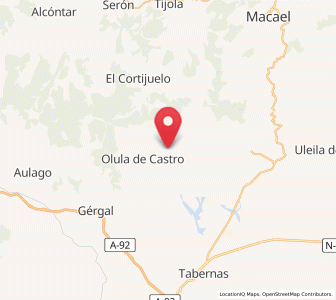 Map of Castro de Filabres, Andalusia