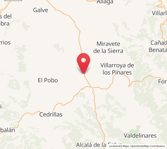 Map of Caudé, Aragon