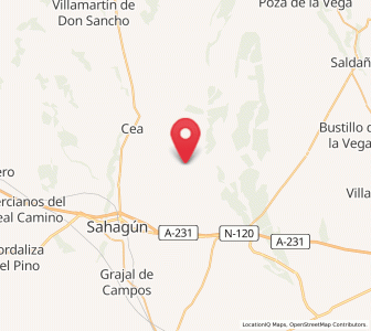 Map of Celada de Cea, Castille and León