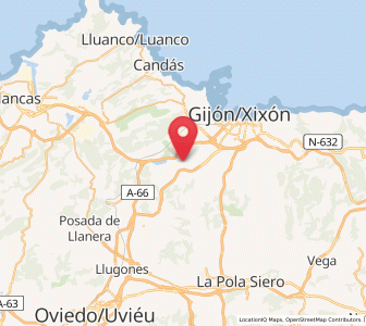 Map of Cenero, Asturias