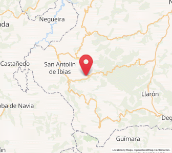 Map of Centenales, Asturias