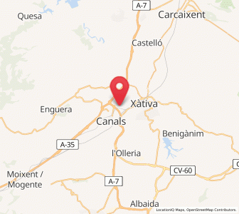 Map of Cerdà, Valencia