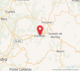 Map of Cerdedo, Galicia