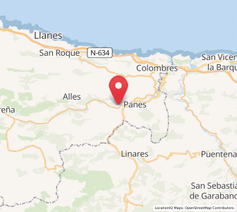 Map of Cerébanes, Asturias