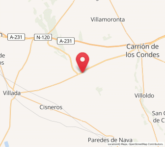 Map of Cervatos de la Cueza, Castille and León
