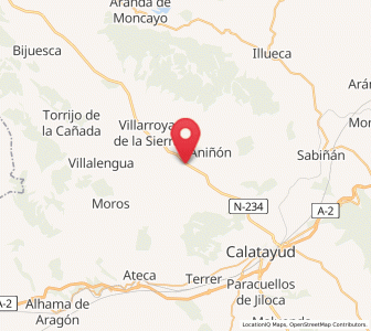 Map of Cervera de la Cañada, Aragon