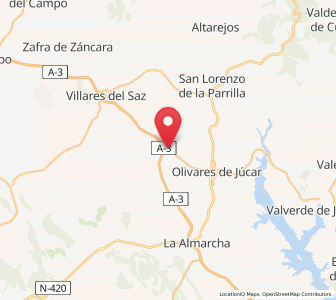 Map of Cervera del Llano, Castille-La Mancha
