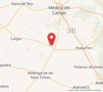 Map of Cervillego de la Cruz, Castille and León