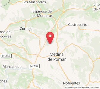 Map of Céspedes, Castille and León