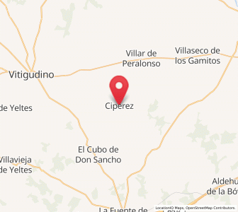 Map of Cipérez, Castille and León